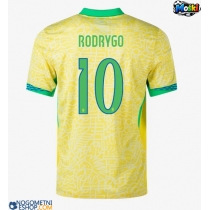 Moški Nogometni dresi Brazilija Rodrygo Goes #10 Domači Copa America 2024 Kratek Rokav